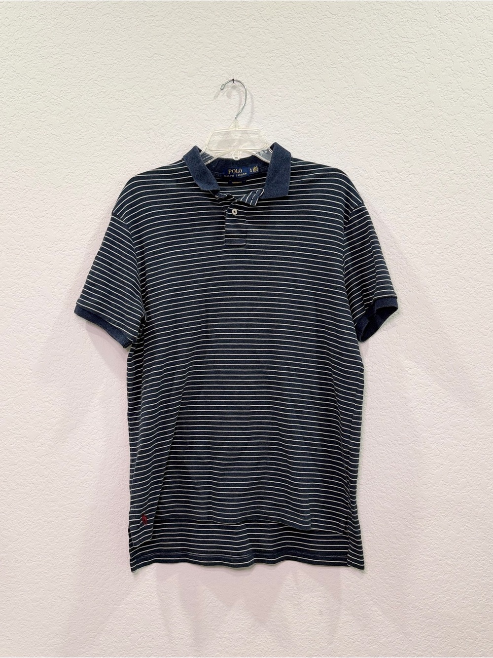 Polo by Ralph Lauren Navy and White Striped Short-Sleeve Polo